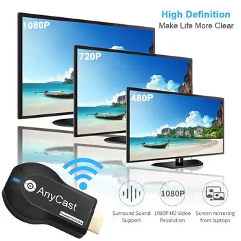 1080P Wireless Display Sprejemnik HD WiFi, TV Dongle, Avdio Adapter Univerzalni za DLNA Miracast Zaslon