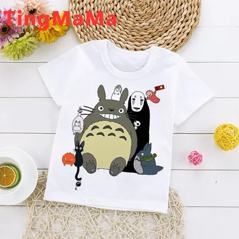 Kawaii Totoro Majica s kratkimi rokavi Otroci Smešno Japonski Risani Živahen Stran Otroci Oblačila Studio Ghibli Anime Grafični Tees Fantje/dekleta Vrh