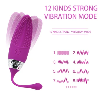 VATINE 12 Frekvenca Bullet Vibrator Sex Igrače Za Žensko Brezžični Daljinski Vaginalne Klitoris Stimuliranje G-spot Massager Vibracijsko Jajce