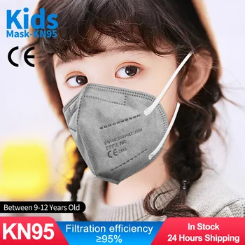 Siva Mascarillas Otroci FFP2 obrazne maske KN95 filter za masko 5 plast Respirator Maske za enkratno uporabo Zaščitna Maska masko tapabocas