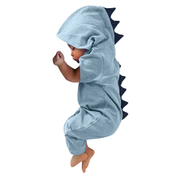 Novorojenega Dojenčka Baby Dekle Dinozaver Romper Jumpsuit Lepe Obleke Obleko Novorojenega Dojenčka Baby Boy Girl Dinozaver romper