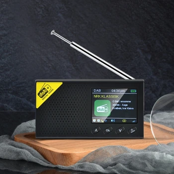 Prenosni Bluetooth Digitalni Radio DAB/DAB+ in Sprejemnik FM Radio ponovno Polnjenje