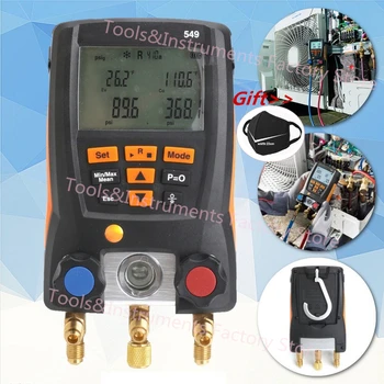 Merilnik tlaka Hlajenje Digitalni Kolektorja HVAC Instrument Testo 549 Sistem Kit Instrument 0560 LCD Digitalni Merilnik Tlaka