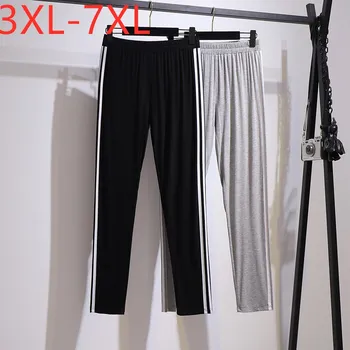 Nove ženske pomlad jesen plus velikost športne hlače za ženske velika slim elastičnega bombaža, siva teče hlače 3XL 4XL 5XL 6XL 7XL