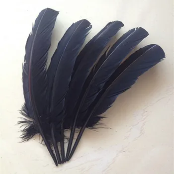 Debelo brezplačna dostava 50 KOS black Turčija perje 25 do 30 cm / 10 do 12 centimetrov, poroka dekoracija