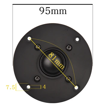 HIFIDIY 3 4 inch visokotonske Enote močnim neodymium magnetom Črna Svila film 6 OHM 30W ATreble Zvočnik NB95/100/104/110/116