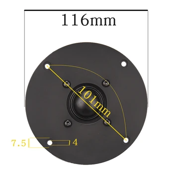 HIFIDIY 3 4 inch visokotonske Enote močnim neodymium magnetom Črna Svila film 6 OHM 30W ATreble Zvočnik NB95/100/104/110/116