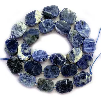 Naravna Modra Sodalite Kroglice 8x12mm 12x16mm DIY Freeform Geometrijske Izgubijo Kamen Kroglice Za Nakit, Izdelava Kroglice Ogrlico, ki za Ženske, Darilo