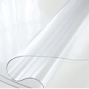 Mehko Stekla Prtom Preglednost PVC Plastike Namizni prt Nepremočljiva Oilproof Kuhinjo in Jedilno Mizo Kritje Za Okroglo mizo 1,5 mm