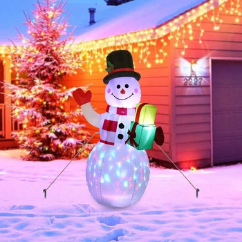 150 CM LED Osvetljeni Napihljivi Snežaka Črpalka Zrak Nočno Svetilko, Božični Okraski, Velikan Santa Claus z Bergle Božič Rekviziti Dekor
