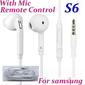 20pcs/veliko Slušalke za V uho Stereo Čepkov Slušalka z Mikrofonom za Samsung Galaxy S5 S4 S6 S7 Rob Opomba 3 4 Debelo