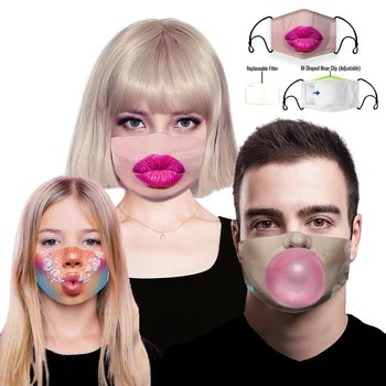 3D Tiskanje Cosplay Masko Bombaž Stroj Otrok Obraz, Usta Maske za enkratno uporabo Proti Prahu Masko oglje, PM2.5 Filtrirna