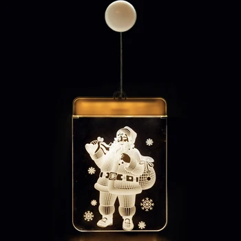 3D LED Pravljice Luči Garland Zavese Svetilko, Baterijski pogon Niz Svetlobi Novega Leta, Božični Okraski za Dom Spalnica Okno