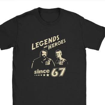 Moške Bud Spencer Legende In Junak Od 67 Vrhovi T Srajce Terence Hill Novost Srečno Novo Leto Camisas Vrhovi Cotton Tee T Majica