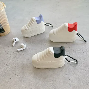 Nove Luksuzne modne 3D beli čevlji za airpods 1 2 Bluetooth slušalke primeru za airpods pro slušalke Zaščitne Slušalke kritje coque