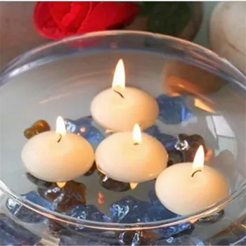 50 kos/veliko Poceni Vodo Plava obliko sveče Romantično Poroko, Rojstni dan Valentine Parafinski Doma Dekor Brezdimni okusa