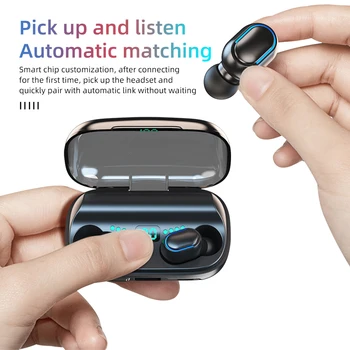 REHIMM TWS Bluetooth Slušalke V5.0 1800 mAh Polnjenje Box Brezžične Slušalke za V Uho Čepkov Šport Teče Slušalke Nepremočljiva