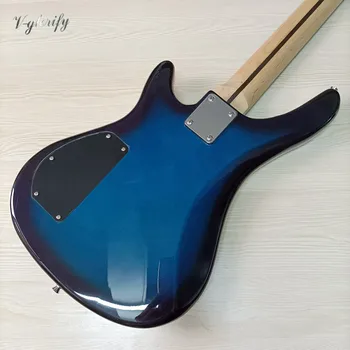 4 string električna bas kitara 43 palčni modra barva polno basswood telo bas kitaro s Kanado, javorjev vrat z majhno napako
