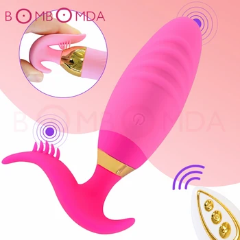 Dildo, Vibrator za Ženske Silikonske Hlačke Vibrator Daljinski upravljalnik Ženske Vibrator za G-spot Analni Klitorisa Stimulatorjev za Odrasle Sex Igrače