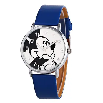 Disney Srčkan risanka quartz ročno uro otrok usnja Dame watch Mickey ženske ure fant fant dekleta relojes Lutka dodatki