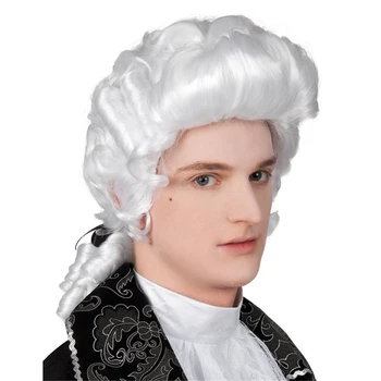 Zgodovinski Kostum za Moške Baročno Lasuljo Človekovih Stranka, Cosplay Fancy Oblačenja Noša Zgodovinski Kostum Lasuljo