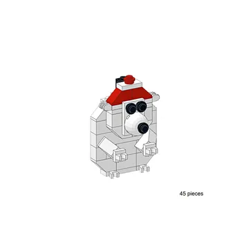 Božič Sneg Hiša Penguin Imeti Santa Model Otroke gradniki Nastavite Združljiv Igrače Otroci Zbrati Darila igrače Za Otroke