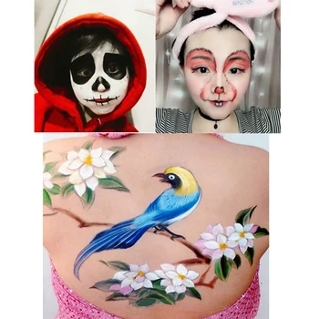 15 Barva Obraza, Telesa, Barve, Paleta Otroci Živalske Maske Halloween Ličila Kit