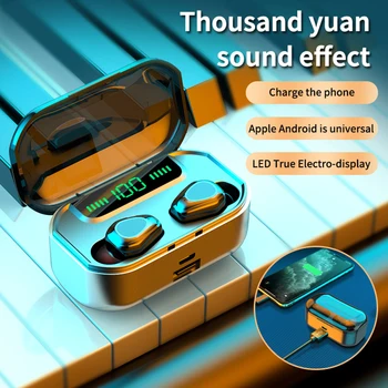 G20 Bluetooth 5.0 Digitalni Prikaz V uho Brezžične Slušalke s Polnjenjem Polje