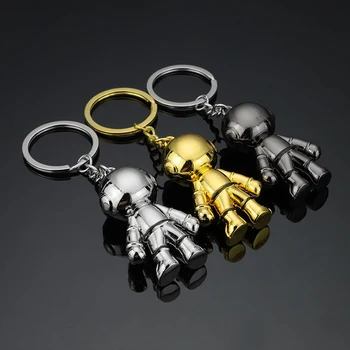Cinkove zlitine 3D kovinski astronavt keyring človek Astronavt keychain pari fant darila avto ključ verige, vrečke, nakit, dodatki