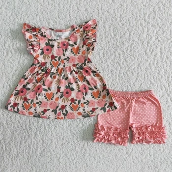 Dekle obleke cvet poletja komplet dojenček lepa oblačila prvi vtisi oblačila