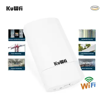 KuWFi 5.8 G Brezžični Usmerjevalnik 900Mbps Wifi Repetitorja na Prostem CPE točke do Točke Brezžični Most dosegli 1-3KM Za Ip-Cam Prostem Wifi