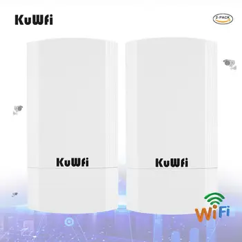 KuWFi 5.8 G Brezžični Usmerjevalnik 900Mbps Wifi Repetitorja na Prostem CPE točke do Točke Brezžični Most dosegli 1-3KM Za Ip-Cam Prostem Wifi