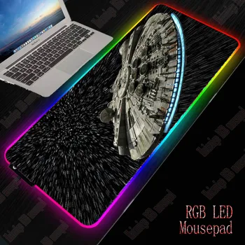 XGZ Star Wars Veliko Svetlobe LED RGB Nepremočljiva Gaming Mouse Pad USB Žična Igralec Mousepad Miši Mat 7 Slepi Barve za Računalnik PC