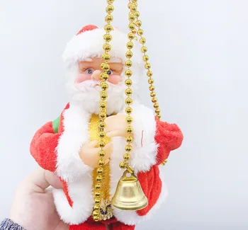 Božični Okraski za Dom, Otroke Novo Leto Darilo Igrače, Električni Božič Obesek Plezanje Kroglice Plišastih Santa Claus Lutka