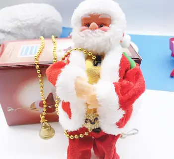 Božični Okraski za Dom, Otroke Novo Leto Darilo Igrače, Električni Božič Obesek Plezanje Kroglice Plišastih Santa Claus Lutka