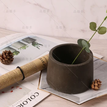 Cilindrične konkretne rastlin vaza silikonsko plesni družine office dekoracijo krožne cementa vaza plesni