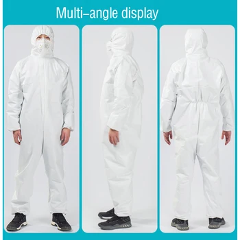 OVO Strokovno Hooded zaščitna oblačila Protibakterijsko Anti-Virus bo Ustrezala Preprečevanje Vdora Virusov Osebje Zaščitna Oblačila