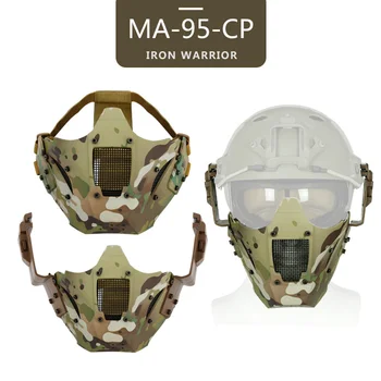 Taktično CS Pol Masko Airsoft Paintball Lov Masko Vojaške CS Igra Zaščitna Maska Črna tan zelena