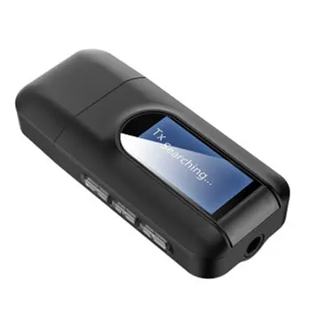 USB Ključ Bluetooth 5.0 Avdio Sprejemnik Oddajnik z LCD Zaslonom 3IN1 3,5 mm Mini Priključek AUX USB Brezžični Adapter za TV Car PC