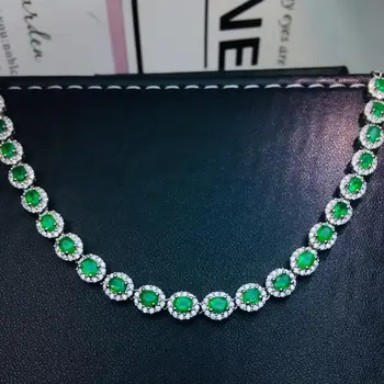 Priljubljena oblika nakit nov veter prijavite 925 srebro naravnih smaragdno zapestnica luksuzni Multi Gemstone high-end nakit