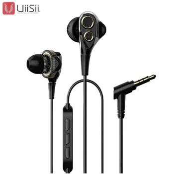 UiiSii BA-T8 Hi-fi Slušalke Čepkov Dvojno Dynamaic Glasbo in-Ear Slušalke šumov Žično z Mikrofonom Za iPhone Xiaomi Android