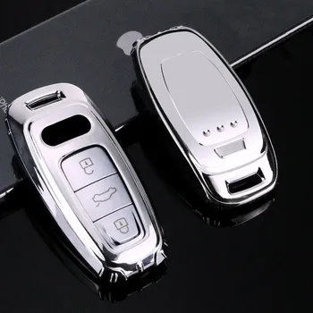 Mehko TPU Tipko primeru za avto Audi A6 C8 A7 A8 Q8 2018 2019 Polno Kritje Auto styling novo dekoracijo Keychain ključ zajema nova