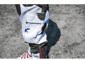 Kul Človek Jogger Prikrivanje Strani Žepi Svoboden Stil za Moške Sweatpants Moda 2020 High Street Priložnostne Hlače Moški Ulične Hlače