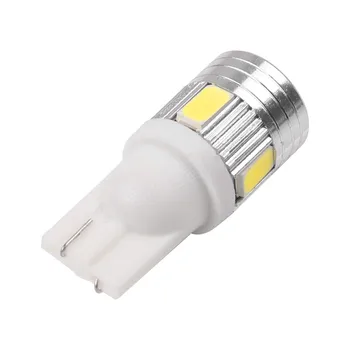 10 kosov najboljšo Ceno W5W 194 6 SMD 5630 LED Širina Označbe s Projektorjem Objektiv Svetlobe Žarnice registrske Tablice