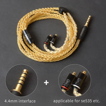 OKCSC 2,5 mm/3.5 mm/4.4 mm Vtič MMCX Priključek Jack Nadgradnjo Kabli, Slušalke, Kabel Eno Crystal pobakrena Srebra za SE535/W60