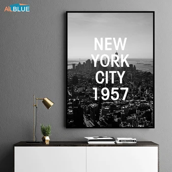 Vintage New York City Plakatov In Fotografij Alpake Platno Stensko Umetnosti Slikarstva Nordijska Dekor Slike Za Dnevna Soba Dekoracijo Ponudbo