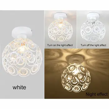WSFS Vroče E27 bela Ustvarjalne kristalno minimalističen stropne luči Preprost stropne svetilke spalnica ulici Preprost evropske železa lučka