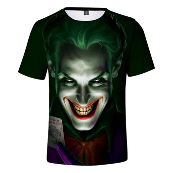 Clwon Joker Joaquin Phoenix 3D Print Majica s kratkimi rokavi Ženske, Moške Poletne Modne O-vratu Kratek Rokav Smešno Tshirt Halloween Kostum Cosplay