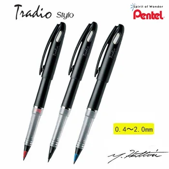 Pentel Tradio Gel Peresa Skica Pero unisex pero za 0,7-2,0 mm hitro sušenje prilagodljiv nasvet Črna/Modra/Rdeča Barve za risanje TRJ50