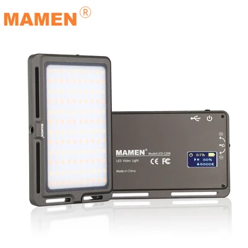 MAMEN 120B/72R 1000K-9000K Mini Video Lučka LED Prenosni Fill Light Vgrajeno Baterijo za Telefon, Fotoaparat, Snemanje Studio